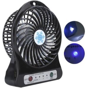 Mini ventilateur de bureau Portable Lit bébé Sièges d'auto Ventilateur Rechargeable