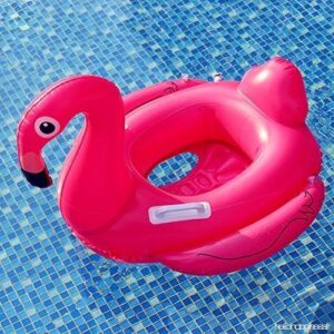 Bouée flamant rose gonflable piscine enfants