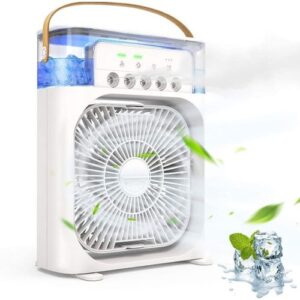 Climatiseur Portable, Refroidisseur D'air, Ventilateur Personnel à 3 Vitesses